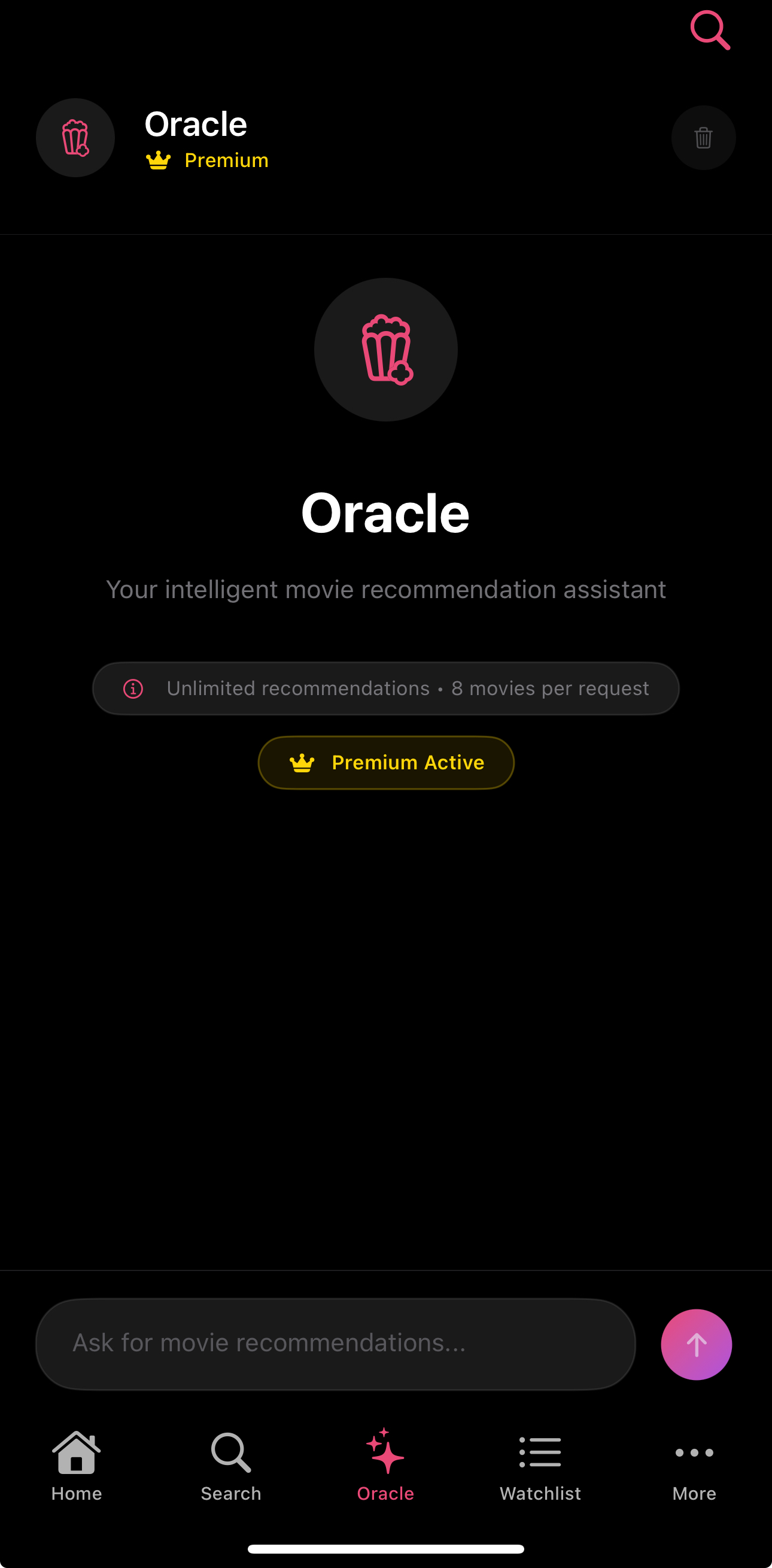 Oracle AI - Premium Movie Recommendation Assistant