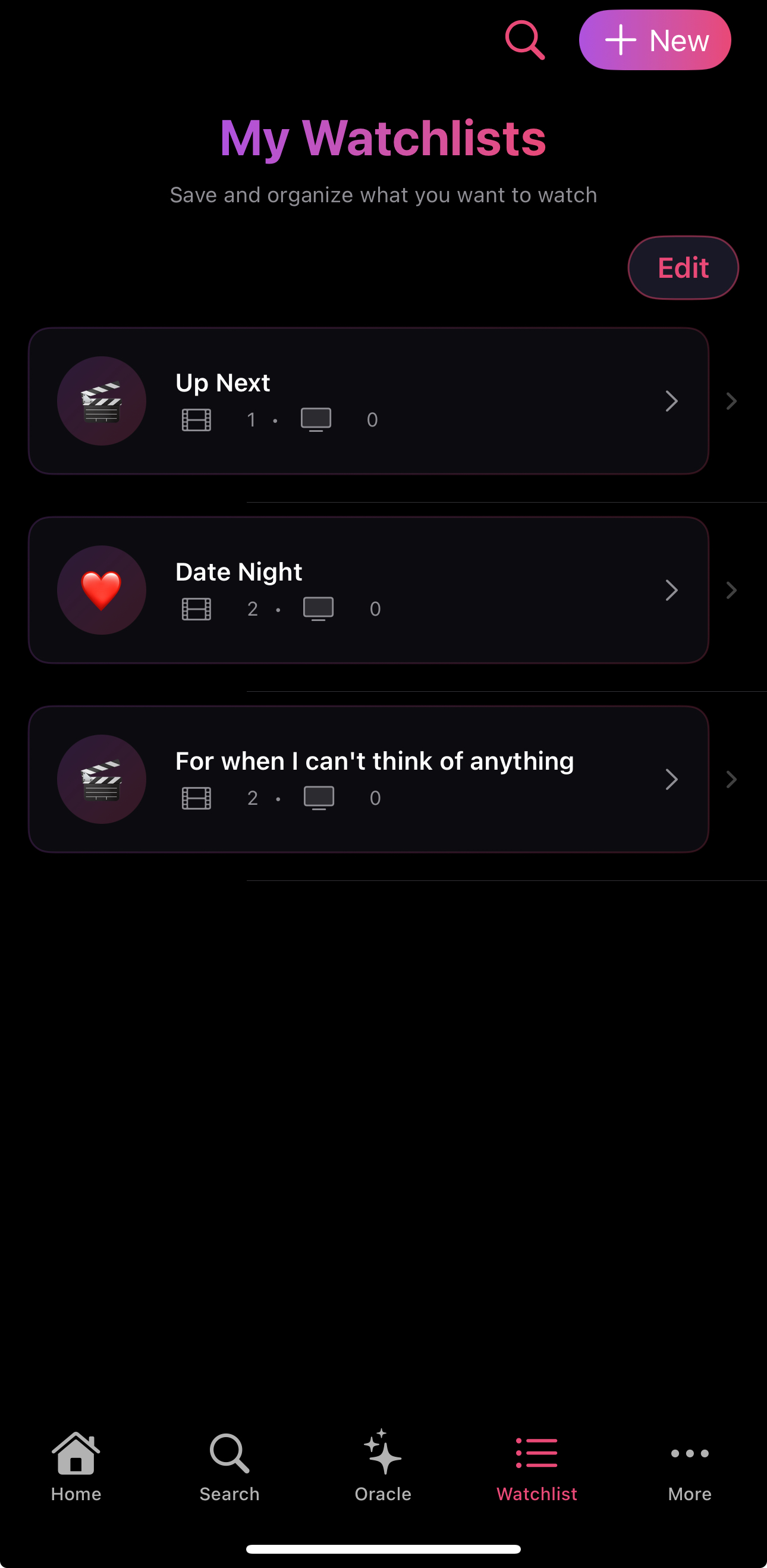 My Watchlists - Organize Movies and Shows